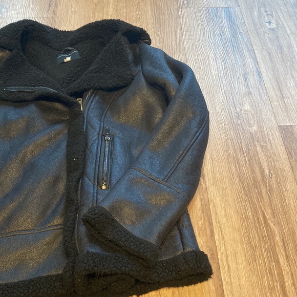 NWOT Black Aviator Jacket - Picture 5 of 5